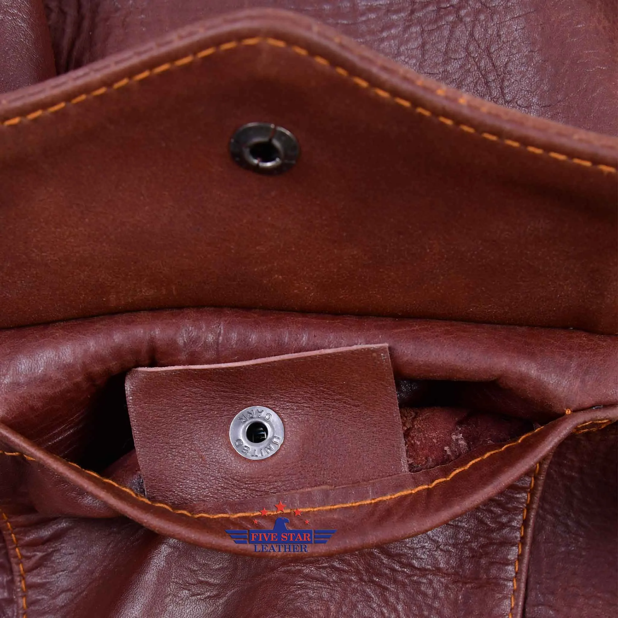 Repro A2 STAR SPORTSWEAR MFG.CO. Order No W535ac 28557 Horsehide Pull Up Brown Leather Flight Jacket
