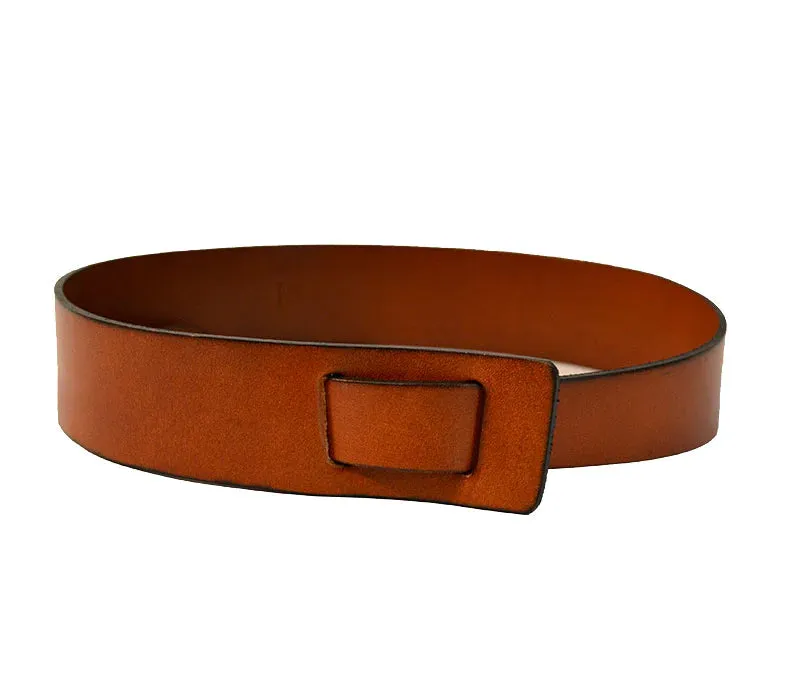 SEAFORTH - Women's Tan Genuine Leather Knot Belt