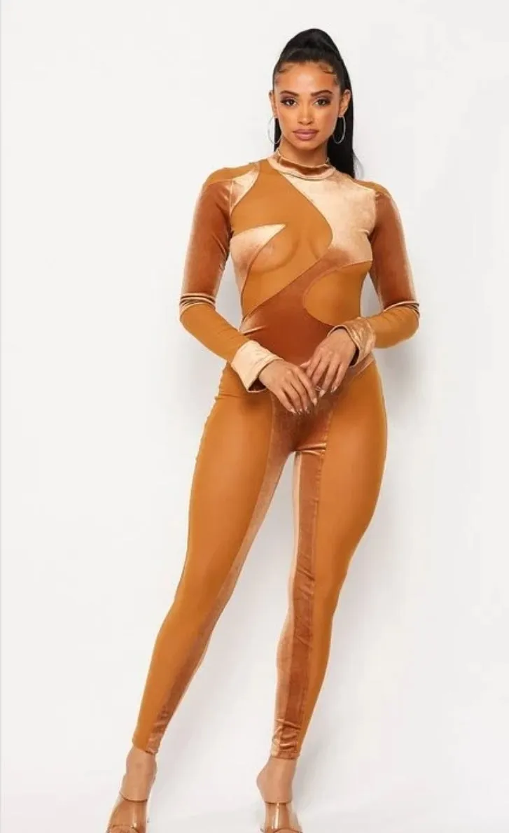 Sexy Gold Jumpsuit