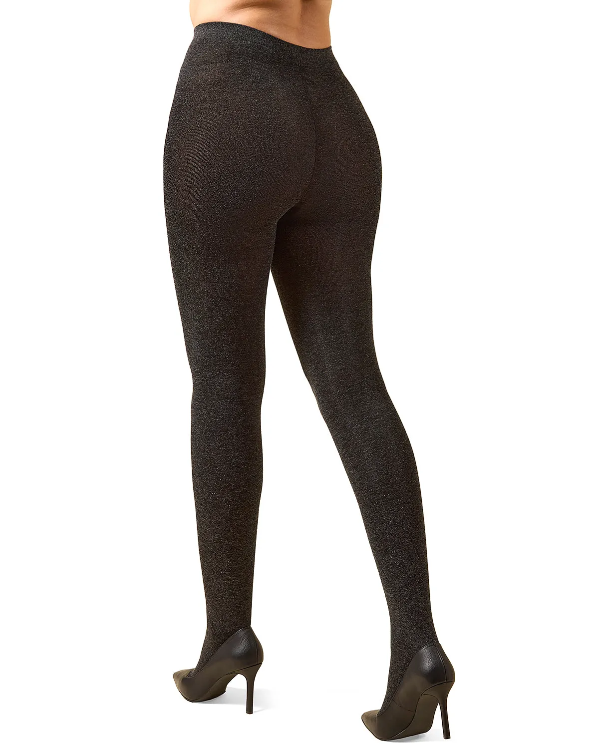 Shiny Cotton Blend Seamless Sweater Tights