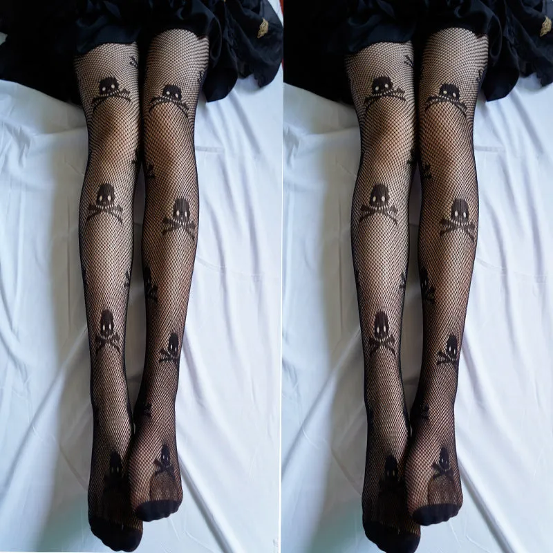 Skull Fishnet - Leggings