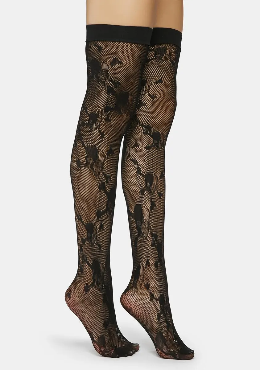 Skull Fishnet - Leggings