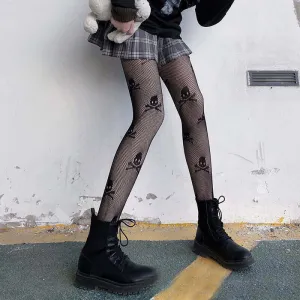 Skull Fishnet - Leggings