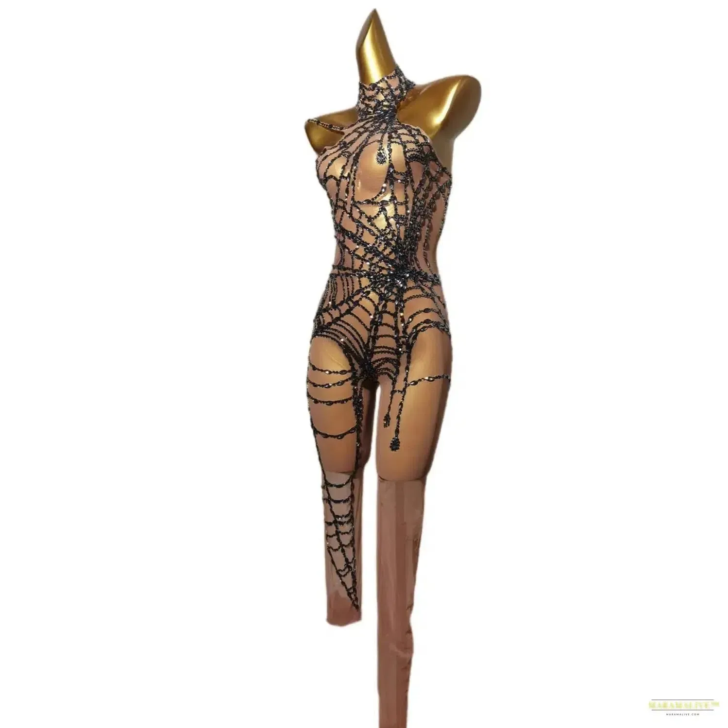 Sparkly Diamonds Stretchy Jumpsuit Women Performance Dance Costume Sleeveless Rompers Party Birthday Outfit Stage Wear