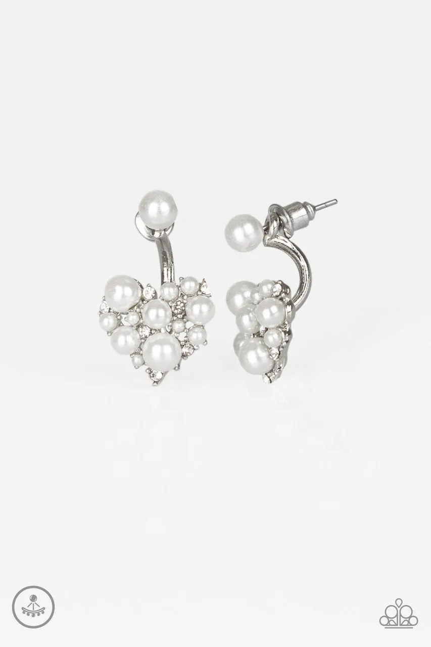 Star-Studded Success White Paparazzi Earrings
