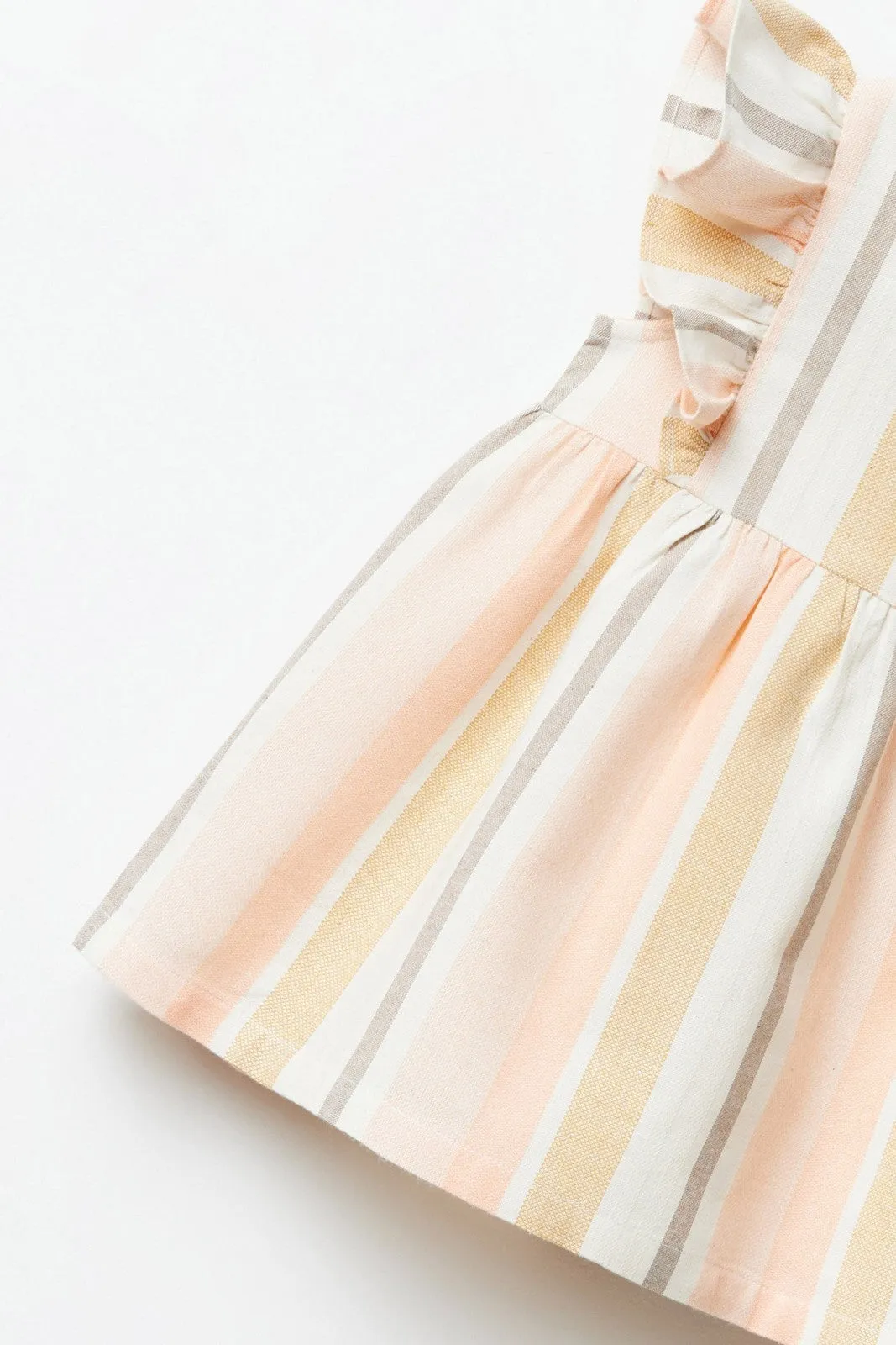 Stripes rustic dress - Salmon