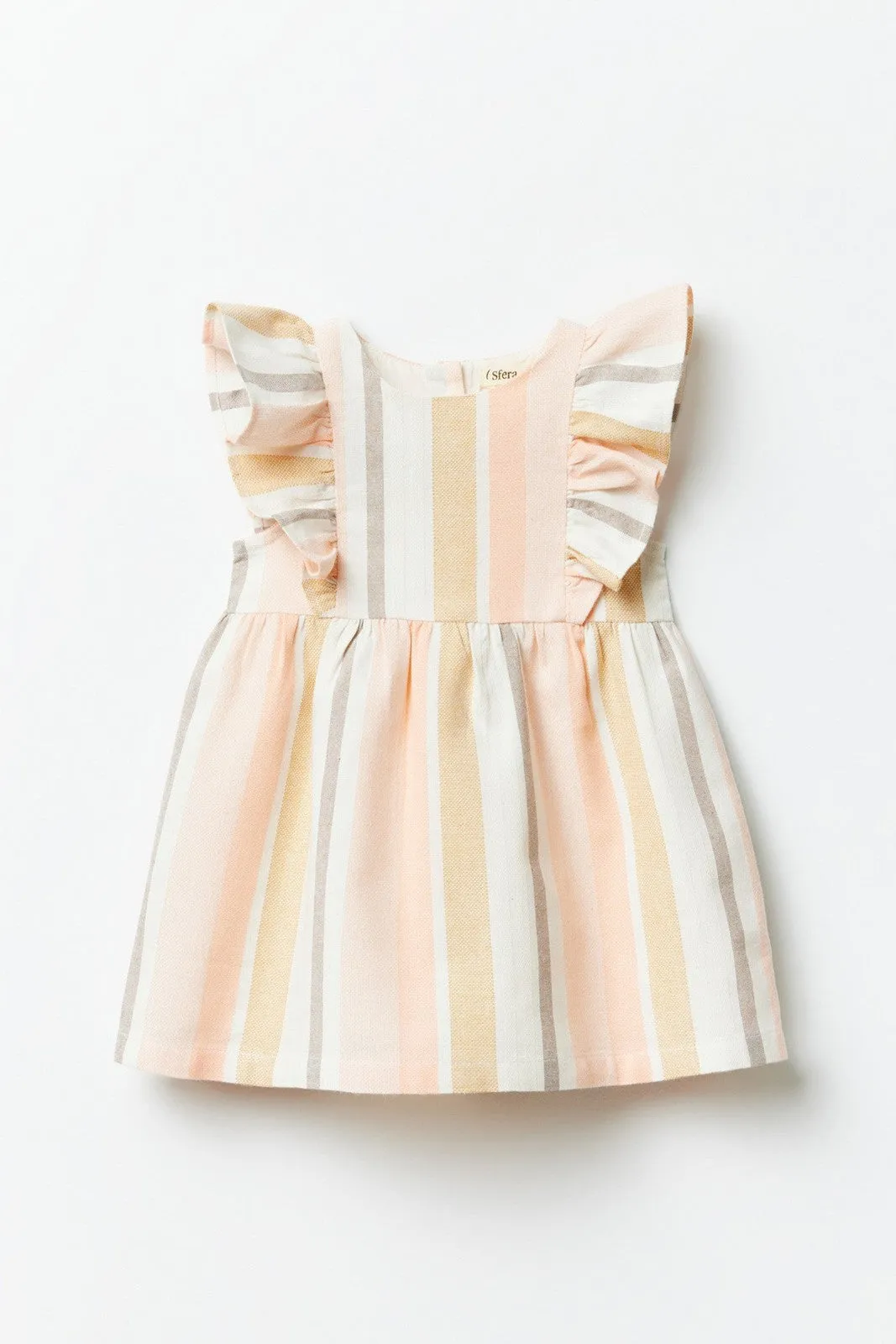 Stripes rustic dress - Salmon