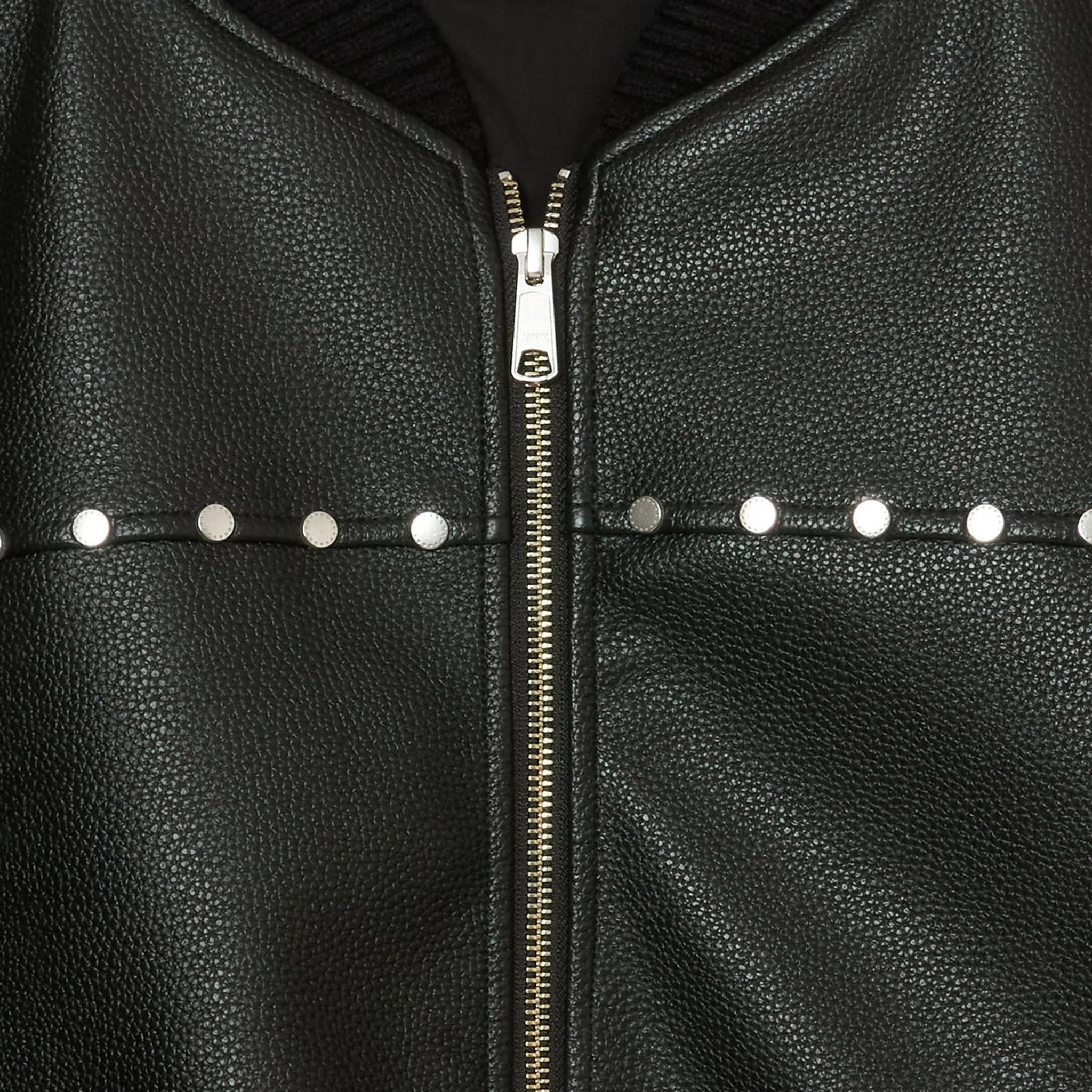 STUDDED BOMBER JACKET / BLACK