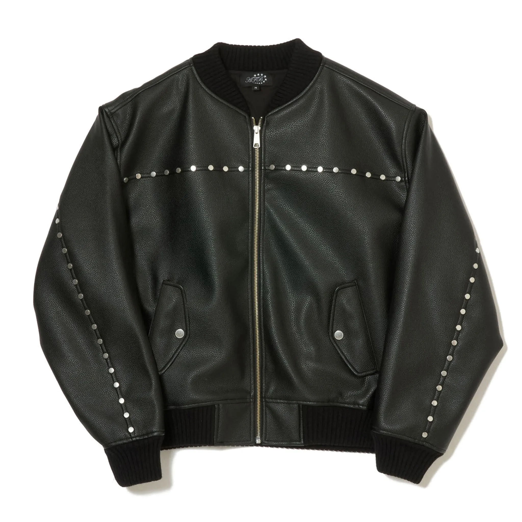 STUDDED BOMBER JACKET / BLACK