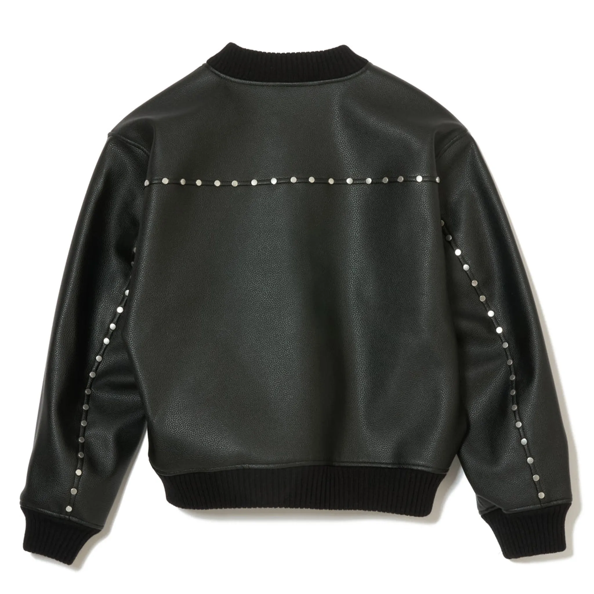STUDDED BOMBER JACKET / BLACK
