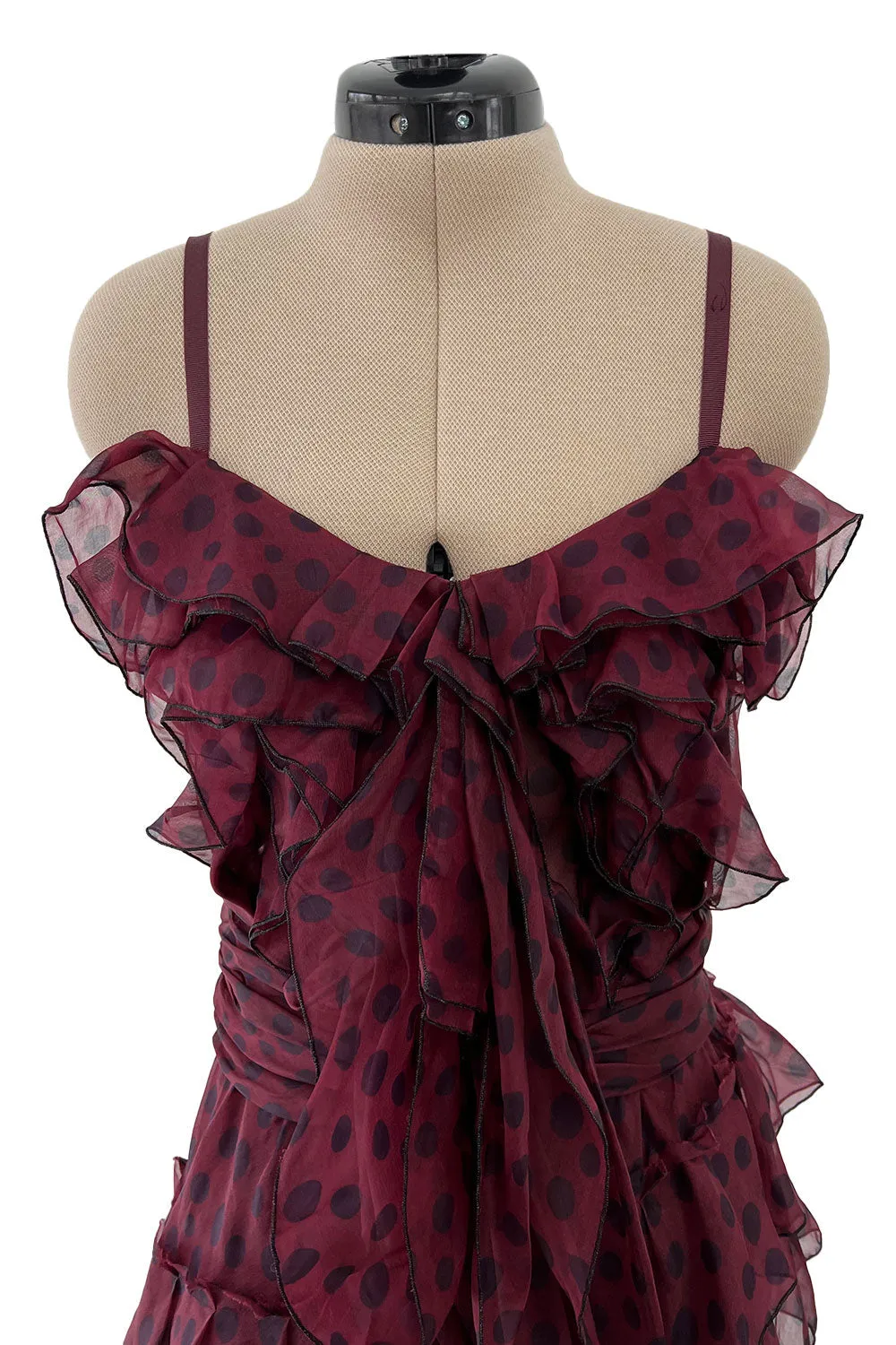 Stunning Pre-Fall 2011 Nina Ricci Runway Tiered & Ruffled Silk Organza Dot Dress
