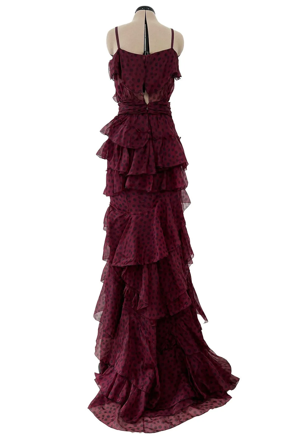 Stunning Pre-Fall 2011 Nina Ricci Runway Tiered & Ruffled Silk Organza Dot Dress