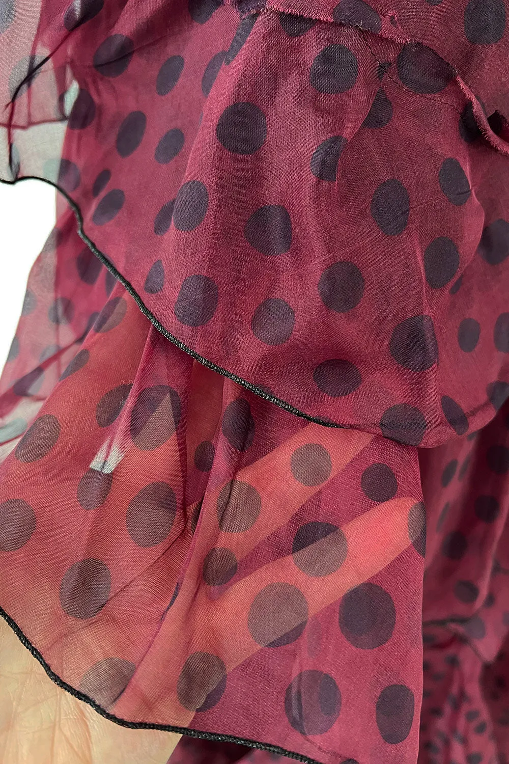 Stunning Pre-Fall 2011 Nina Ricci Runway Tiered & Ruffled Silk Organza Dot Dress