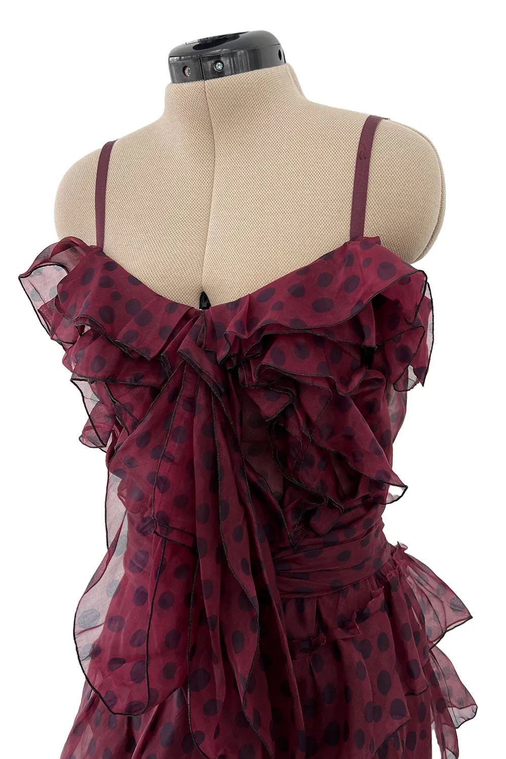 Stunning Pre-Fall 2011 Nina Ricci Runway Tiered & Ruffled Silk Organza Dot Dress