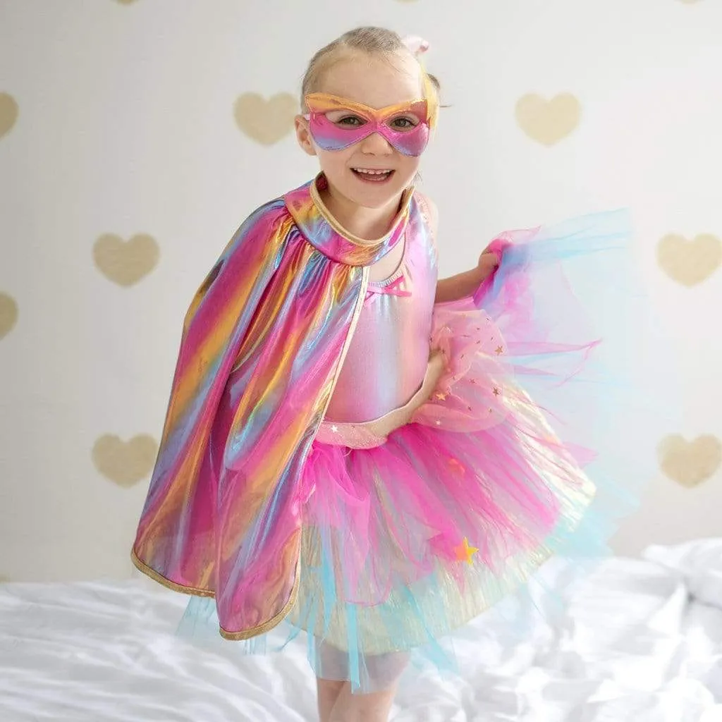 Super-Duper Tutu with Cape & Mask (Pink/Gold)