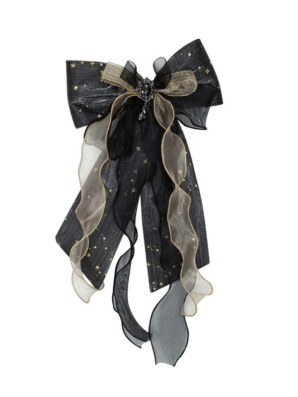 Sweet Lolita JSK Dress Lace Up Bows Tulle Polyester Black Lolita Jumper Skirts