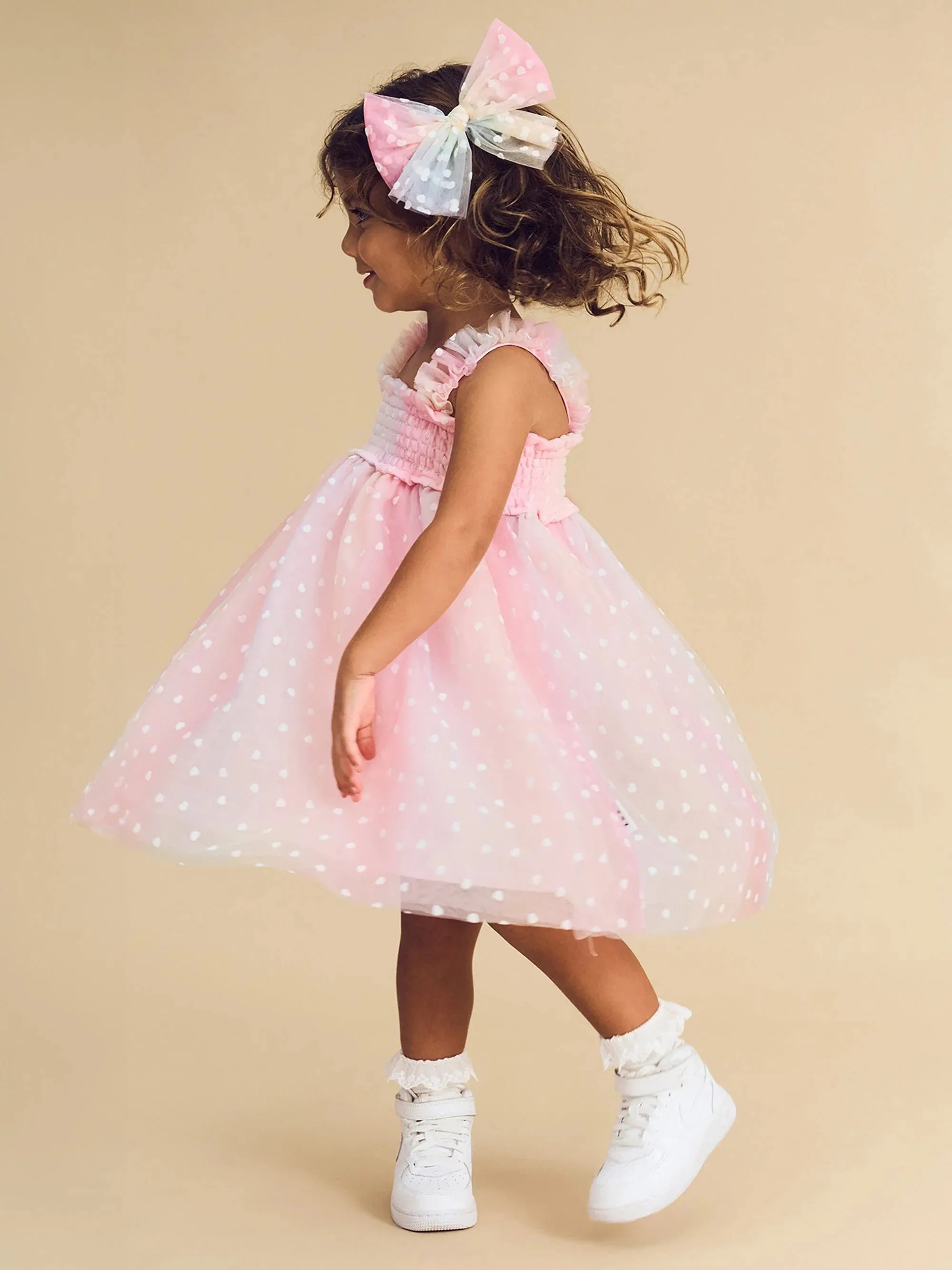 SWEETHEART SHIRRED TULLE DRESS | Huxbaby
