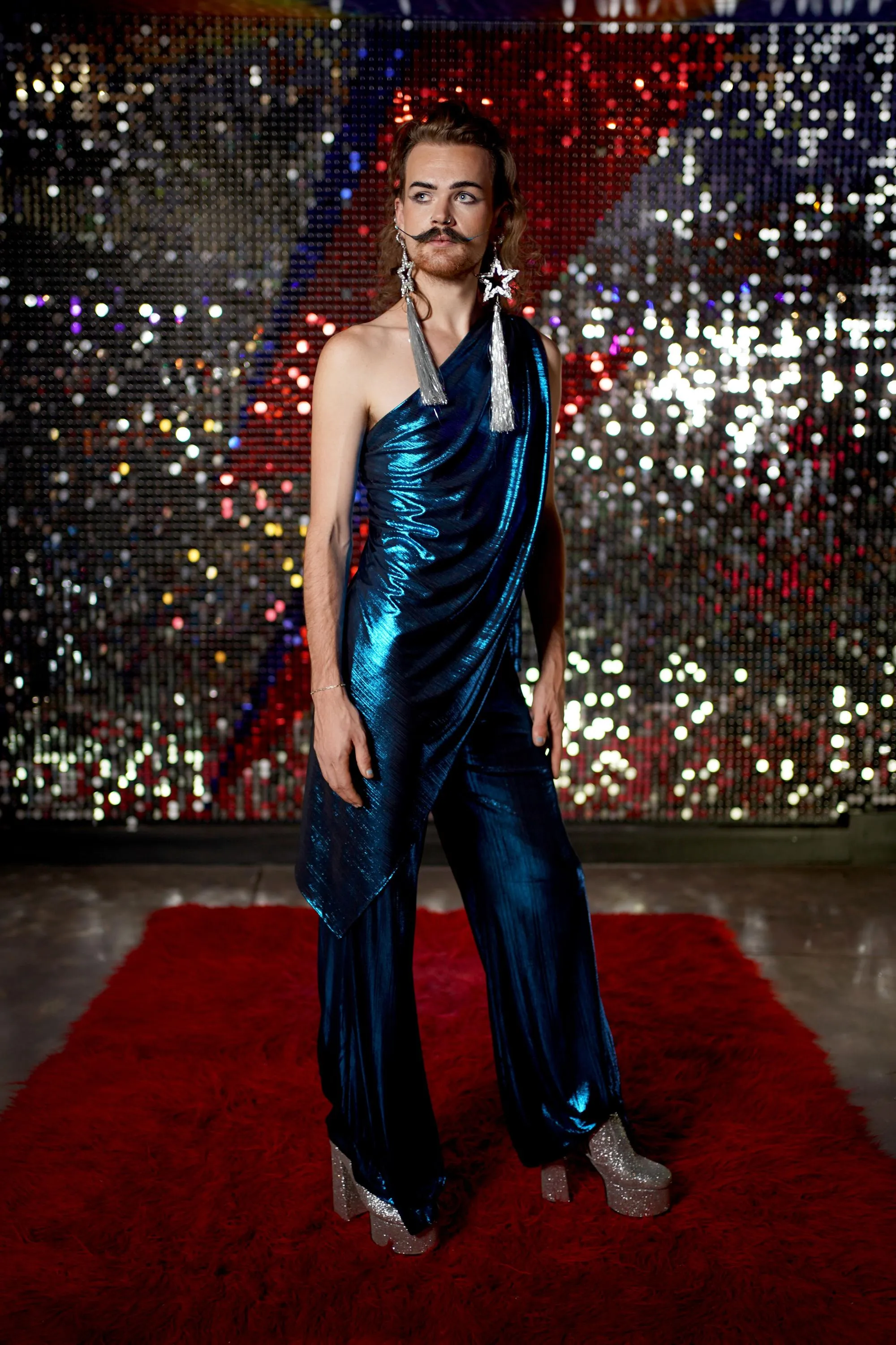 The Coco Toga Jumpsuit In Electric Blue