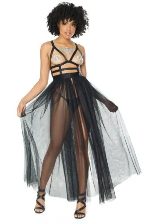 Tulle Cage Dress - Black - One Size
