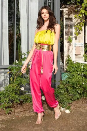 TWO TONE GODESS JUMPSUIT