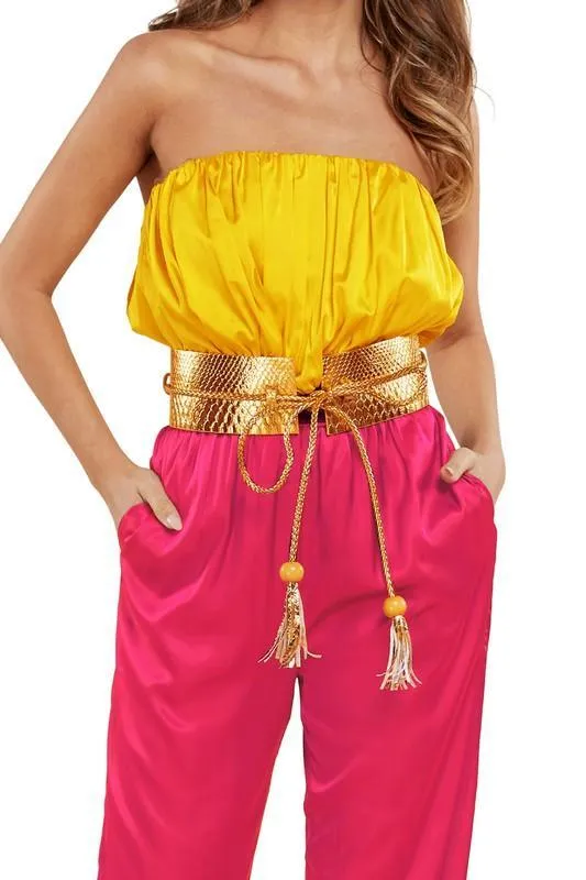 TWO TONE GODESS JUMPSUIT