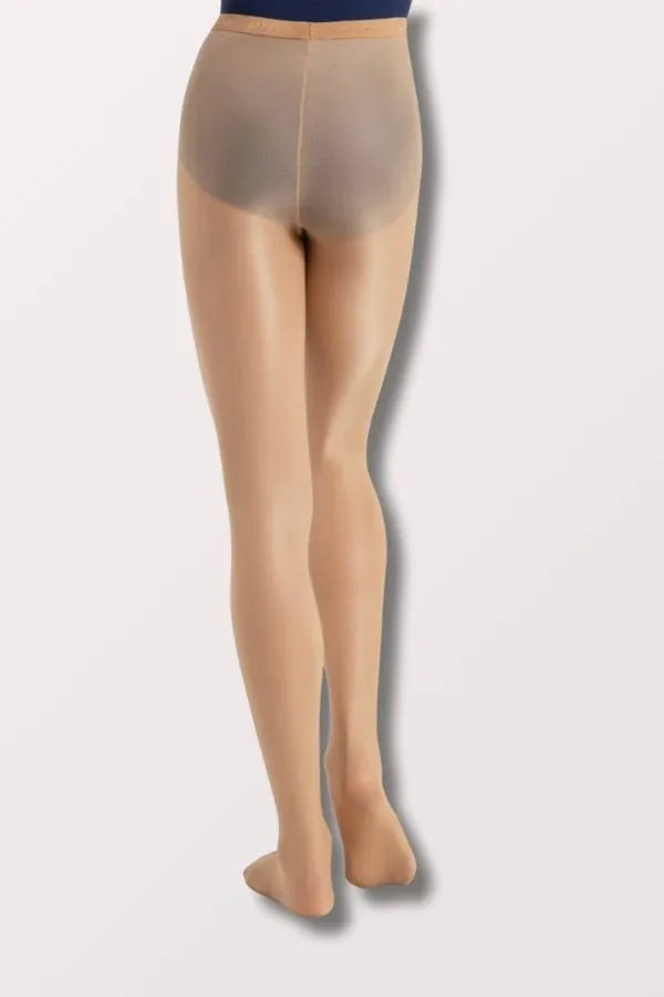 Ultra Shimmery Footed Tights - Caramel