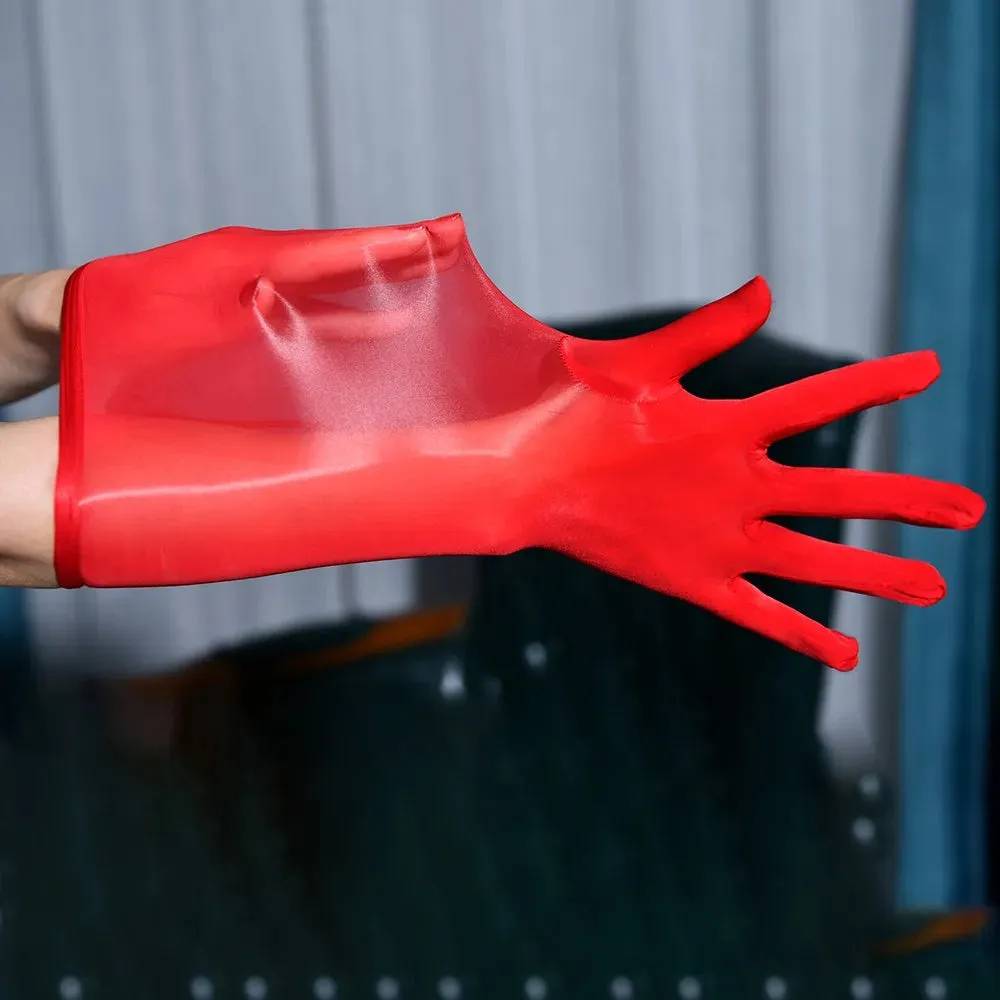Unisex Smooth Sheer Shiny Seamless Long Gloves Ladies Bridal Tights