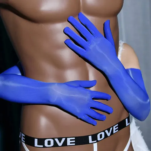 Unisex Smooth Sheer Shiny Seamless Long Gloves Ladies Bridal Tights
