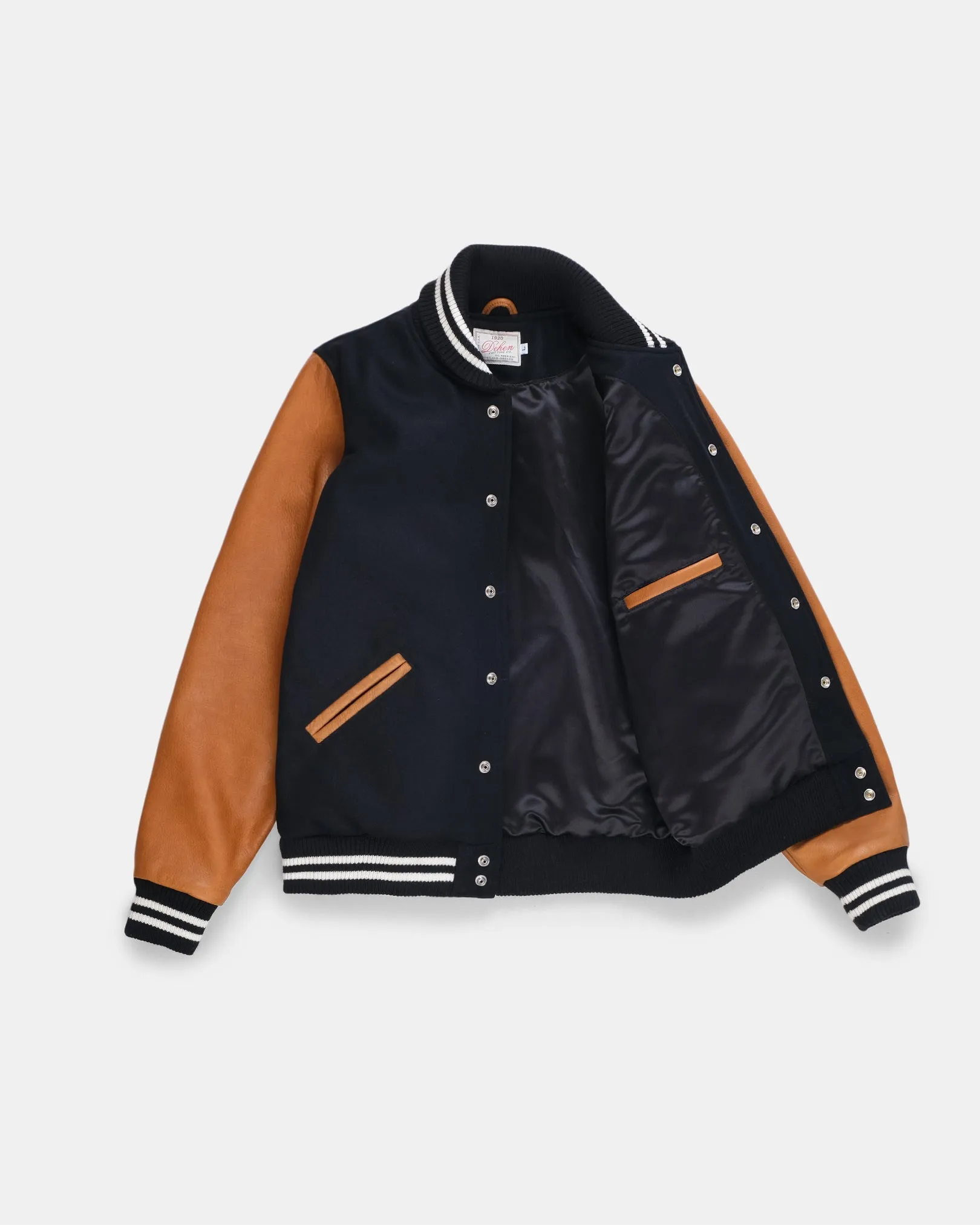 Varsity Jacket - Black / Rust
