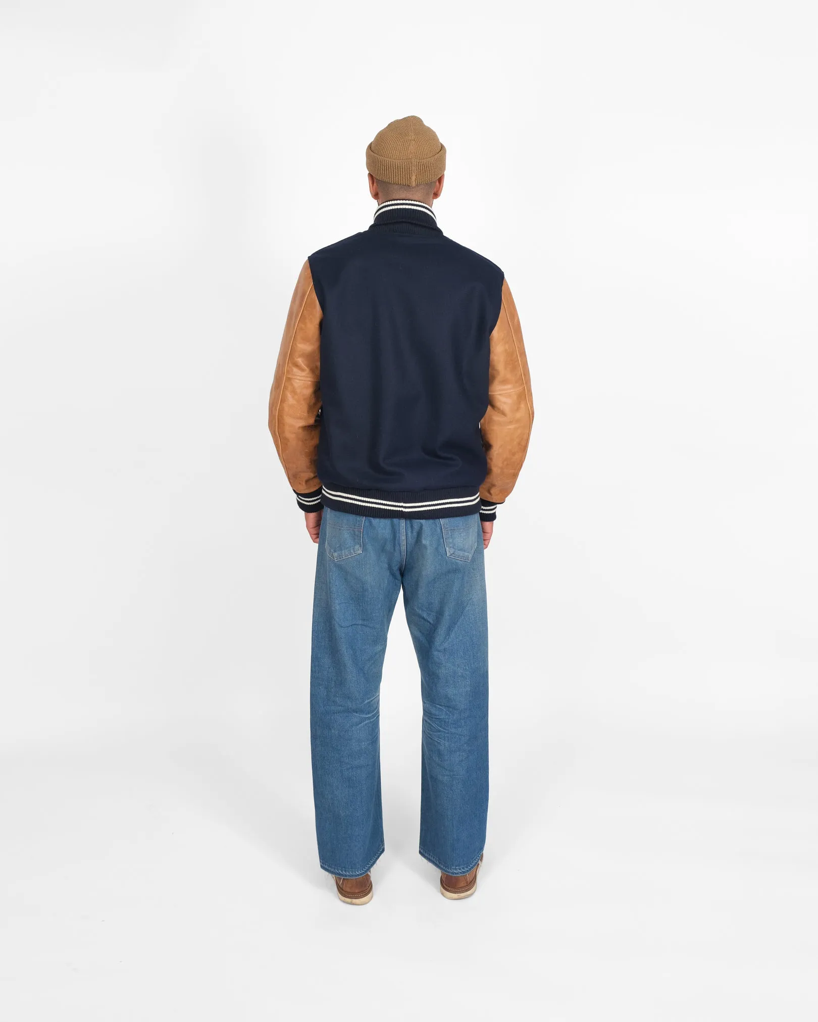 Varsity Jacket - Dark Navy/Antique Rust