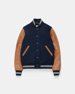 Varsity Jacket - Dark Navy/Antique Rust
