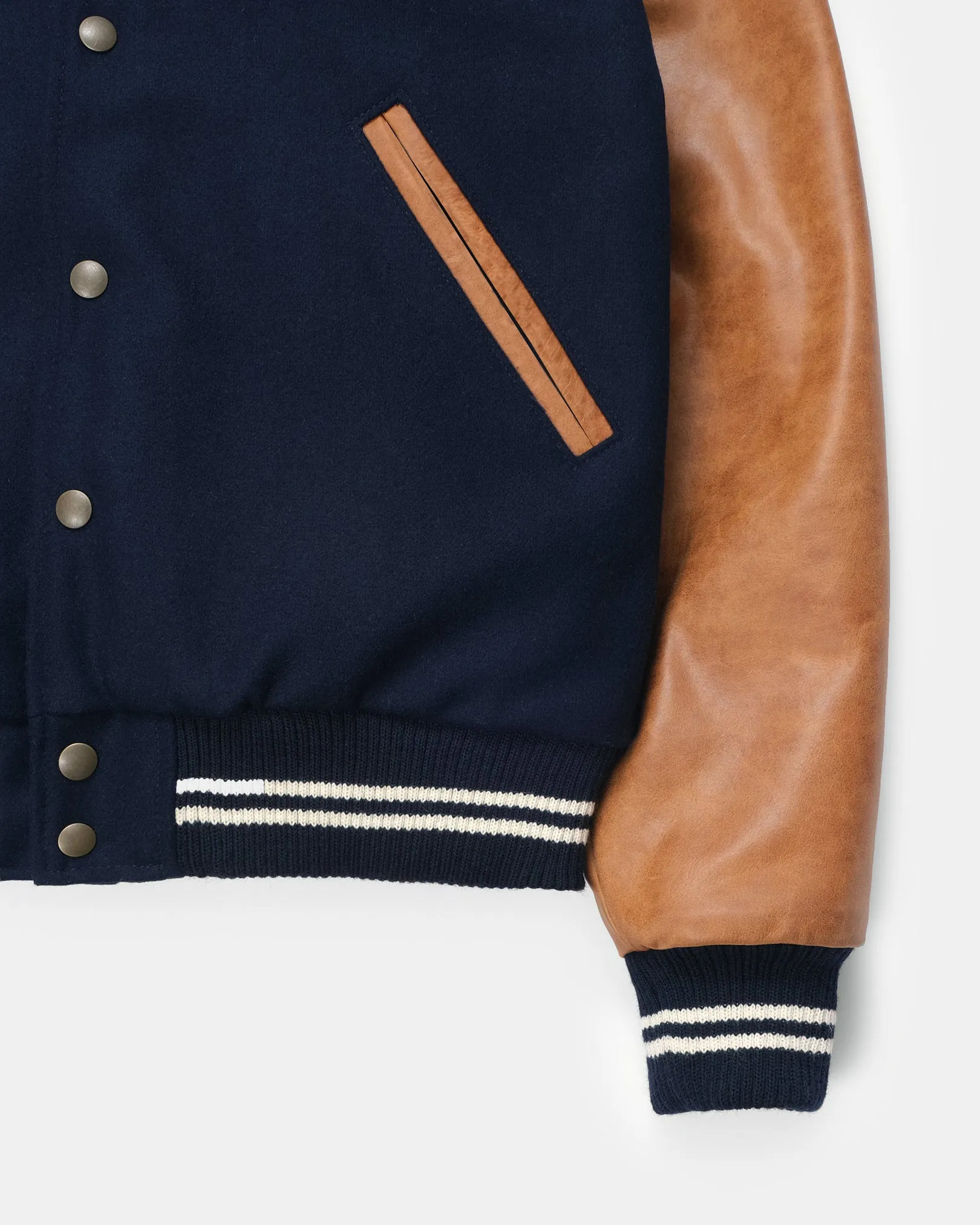 Varsity Jacket - Dark Navy/Antique Rust