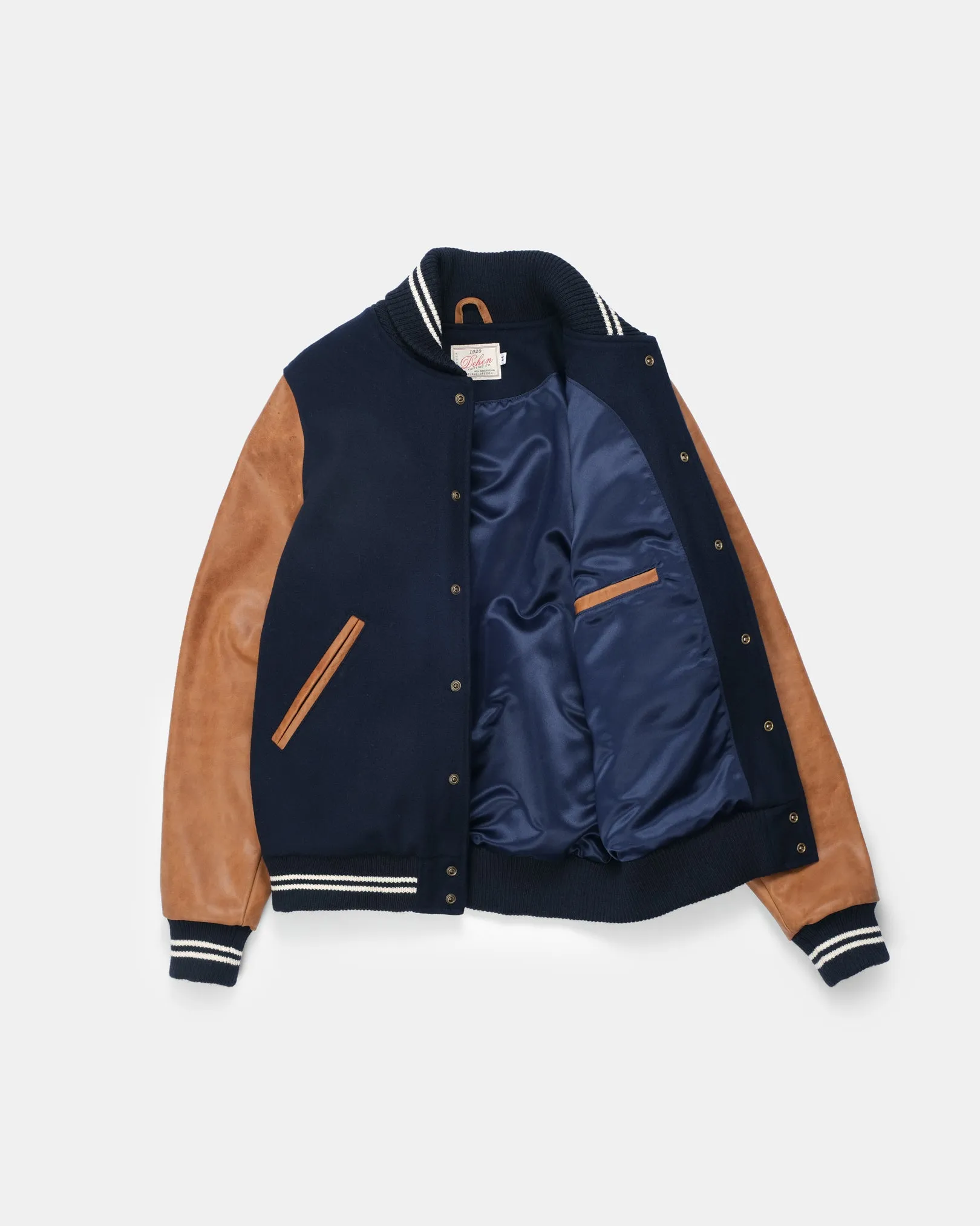 Varsity Jacket - Dark Navy/Antique Rust