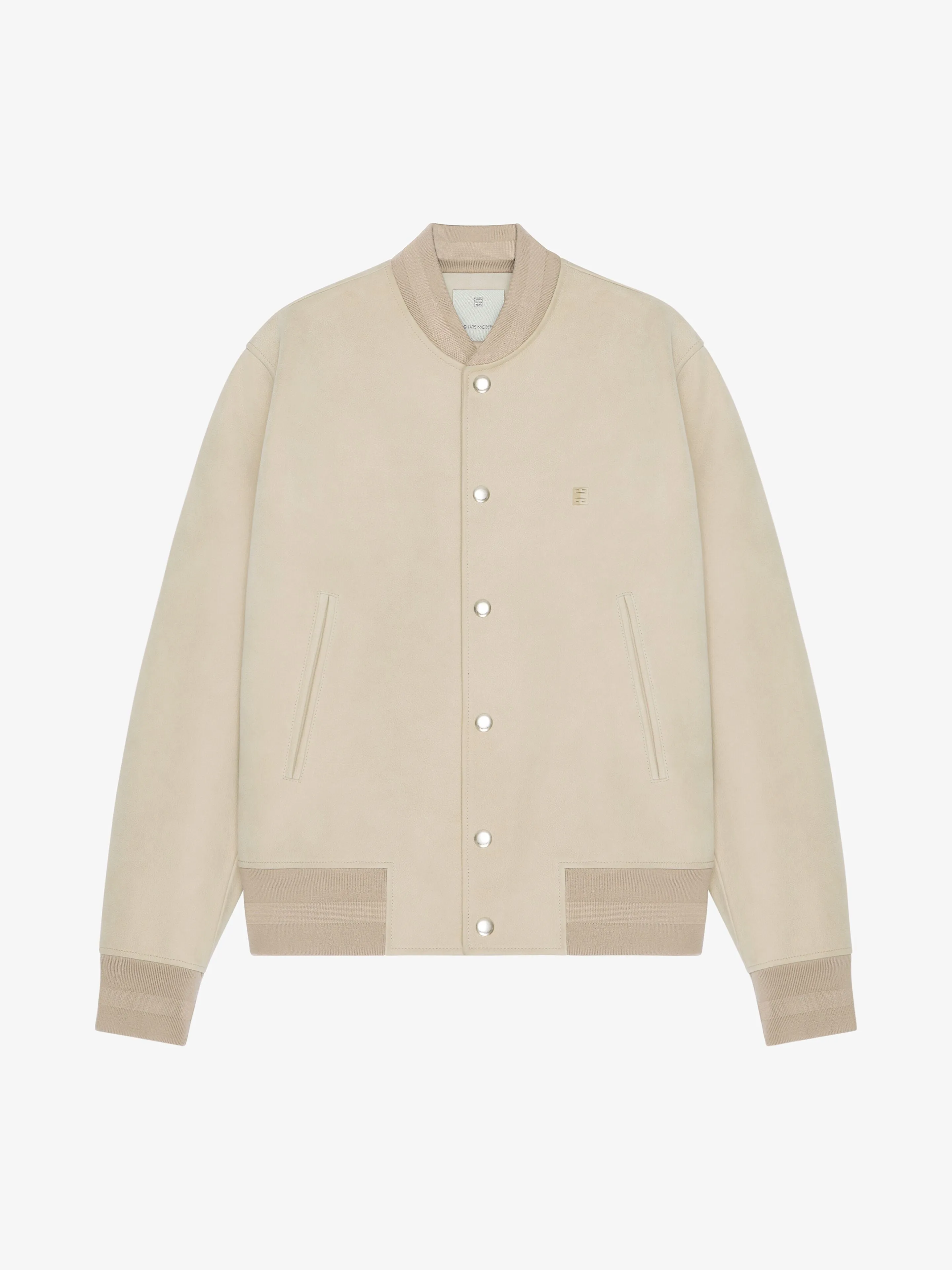 Varsity Jacket In Grained Nubuck With 4G Detail