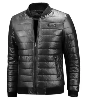 West Louis™ Designer Winter Warm Leather Jacket