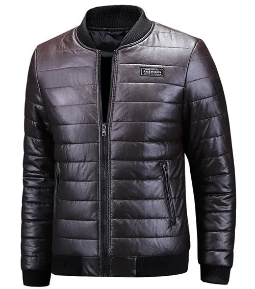 West Louis™ Designer Winter Warm Leather Jacket