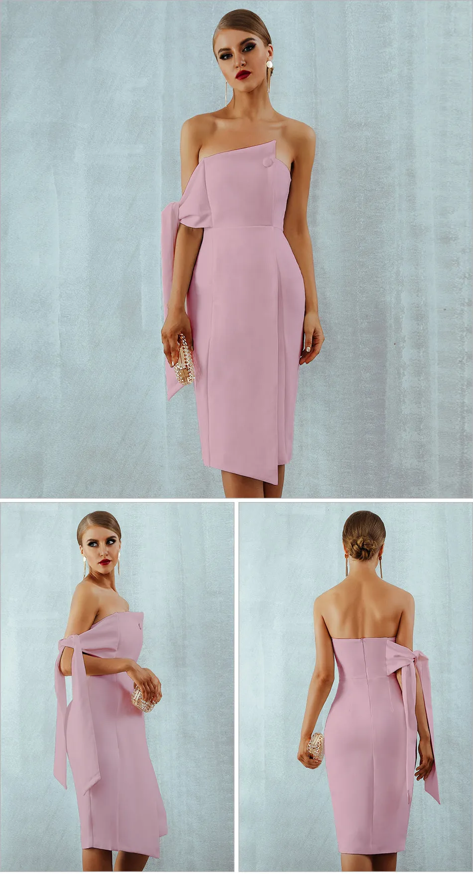 White Celebrity Party Dress Women New Summer Arrival Casual One Shoulder Elegant Button Tassels Club Dresses Vestidos