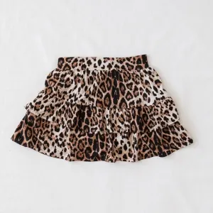 Wild & Free Ruffled Leopard Print Skirt