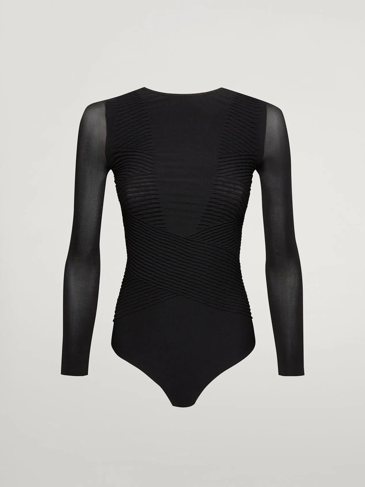 Wolford - Shaping Plissee String Bodysuit - Black